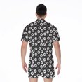 thumbnail image 2 of Hand Drawn Vinyl Record Pattern Short Sleeve Men'S Rompers Casual Summer Jumpsuits Outfit, 2 of 4