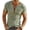 hgg124-Green, variant on Henley Shirts for Mens Half-zip Collar Short Sleeve Quick Dry Beach Tees Summer Henley Lightweight Hippie T-Shirts