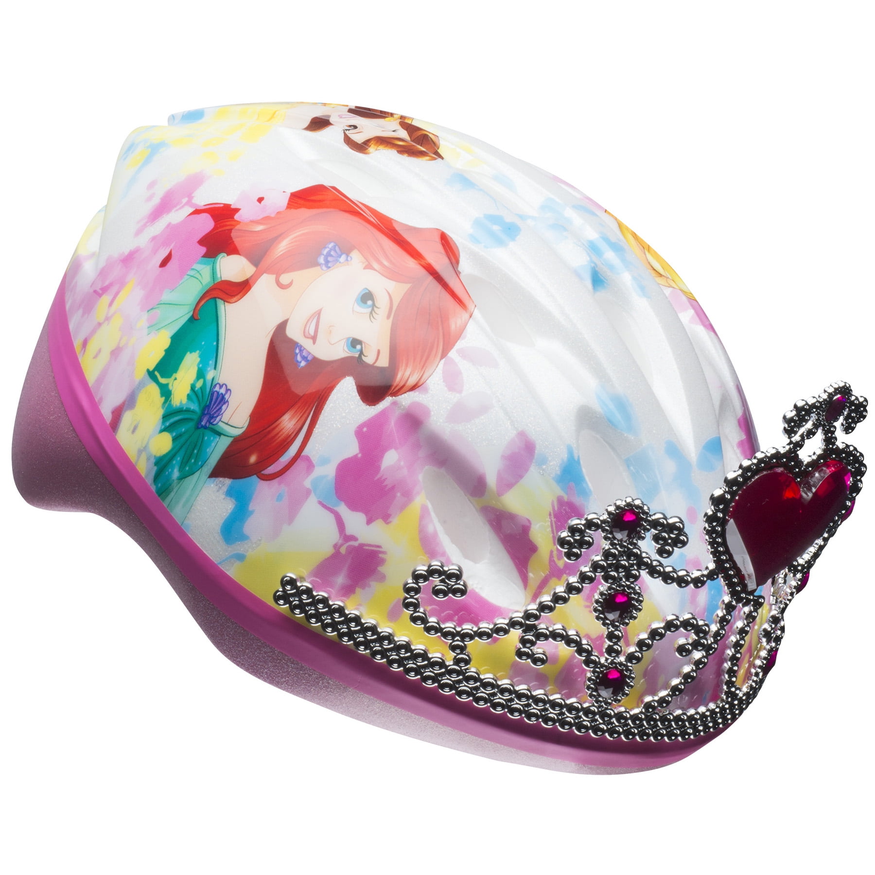 Bell Disney Princess 3D Tiara Bike Helmet, Pink/White, Child 5+ (50