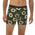 thumbnail image 2 of Picia Sunflowers Pattern Men's Athletic Long Leg Briefs , Performance Stretch Underwear，Moisture-Wicking, 2 of 7