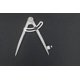thumbnail image 1 of Woodworking compass, precision woodworking compass with wing divider and pen holder, silver, 1 of 4