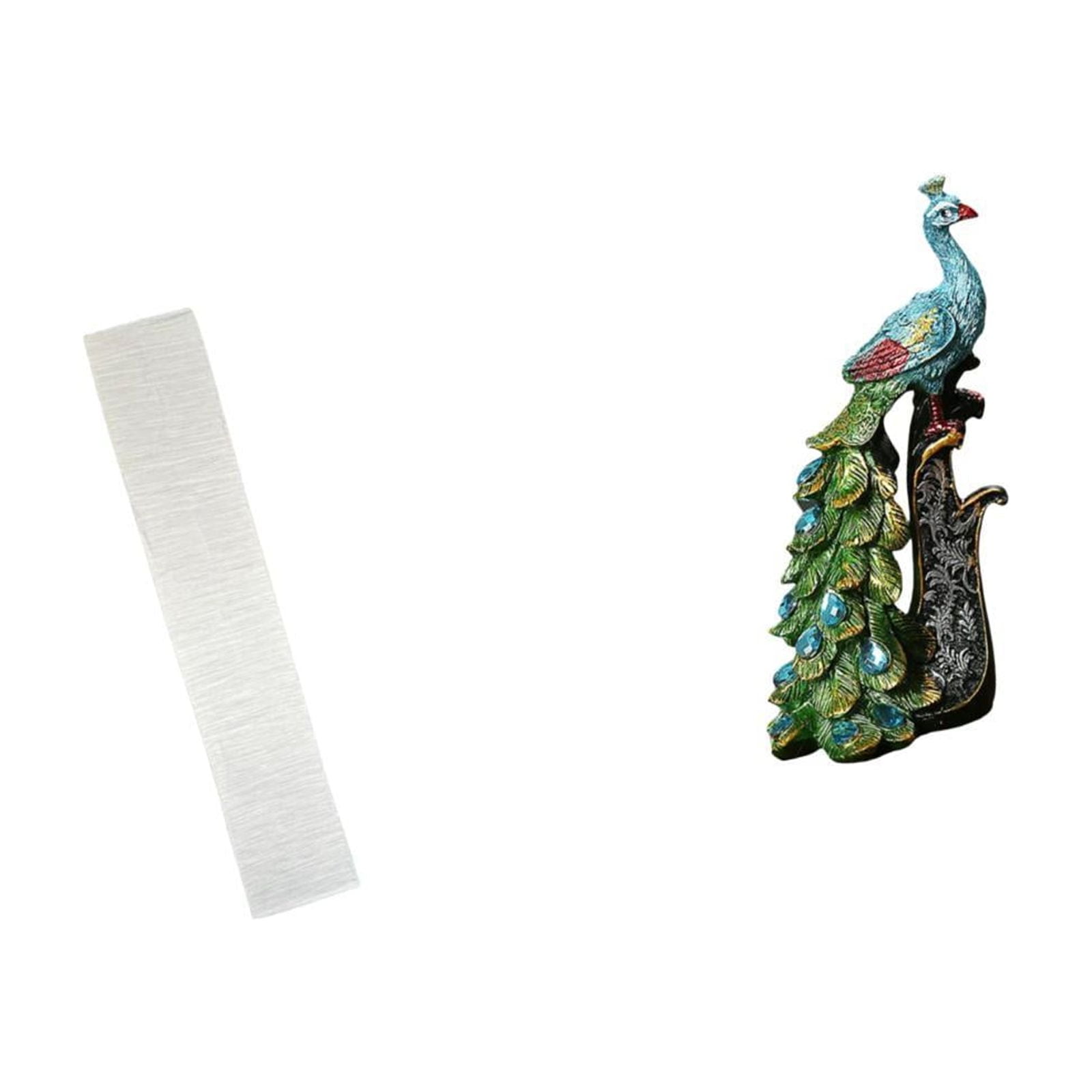 Floor Lamp Shade Peacock Statue Desktop Figurine Paper Material for Living Room and Bedroom Decor