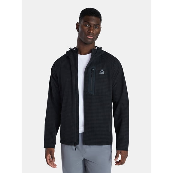 Reebok Men and Big Men's Textured Stretch Jacket with Chest Pocket, Sizes S-3XL
