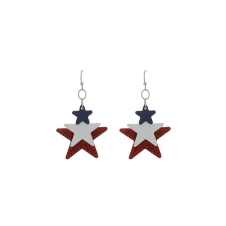 Americana Red White And Blue Star Earrings Americana Red White And Blue Star Earrings