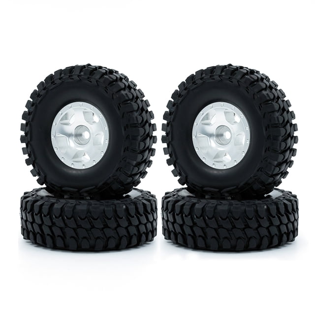 Neumáticos de coche RC 4 Uds con llantas de aleación de aluminio reemplazos para 1/24 Axial SCX24 90081 AXI00005 C10 AXI00006 AXI00002 RC Car Eccomum Neumático