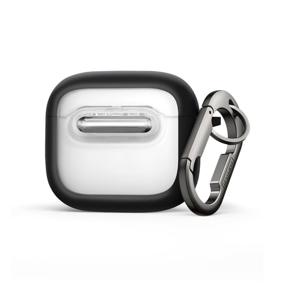 Suritch Case for AirPods 4 Generetion Wireless Earbuds Compatible with MagSafe Charging, with Secure Lock, Carabiner and Cleaning Kit, Black