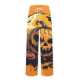 thumbnail image 4 of ASDFVBKG Men's Pajama Pants Ghosts and Pumpkins Halloween Cotton Long Sleepwear Lounge Pants Orange 3XL, 4 of 5