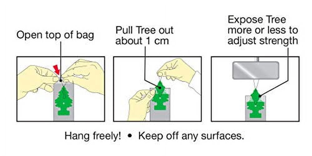 Car Freshner C15-U6P60975 Little Trees Car Air Freshener, Bourbon - Pack of 6