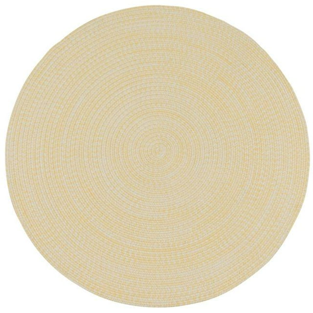 Colonial Mills Rug KA98R036X036 Kaari Tweed Round Braided Rug Sunflower - 3 ft.