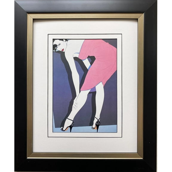 Patrick Nagel "Shannon" NEW CUSTOM FRAMED Art Deco Print Generic
