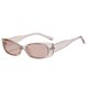 thumbnail image 1 of Gafas de Sol Rectangulares Yinane para Mujer Marrón Claro Ojo de Gato, 1 of 8
