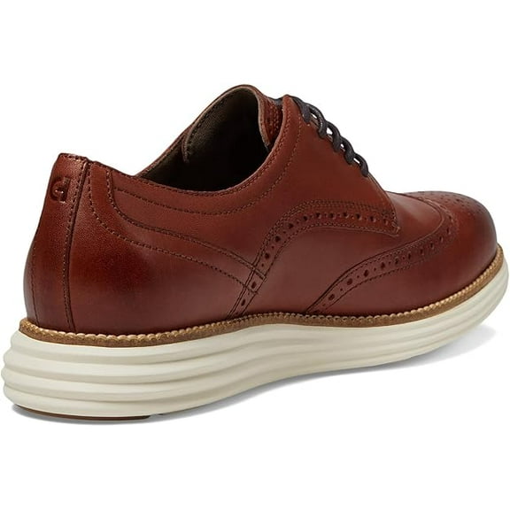 Cole Haan Men's Originalgrand Remastered Wing Tip Oxford, Woodbury/Ivory, 9.5