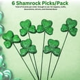 thumbnail image 2 of St. Patrick's Day Shamrock Picks - 12 Artificial Flowers for Wedding Green-Themed Party Home Decor - Centerpiece Floral Arrangement Vase Filler DIY Crafts Wreath w/Bonus Snoep in Beperkte Oplage, 2 of 7