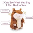 thumbnail image 3 of Dosaele Talking Hamster, Repeats What You Say Plush Animal Toy Electronic Hamster Mouse for Boys, Girls & Baby Gift, 3 of 5