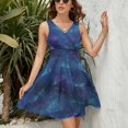 thumbnail image 3 of Aurora Borealis Art Sleeveless Dress Women Summer Evening Dresses Ladies Sundress, 3 of 7