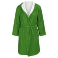 thumbnail image 4 of Women Robes Women's Fleece Plush Robe Long Warm Plush Bathrobe Loungewear Jacket Printed Comfort Robe Woman Flannel Pajamas, 4 of 5