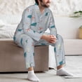 thumbnail image 7 of Naloa Turtles And Shells Men’s Pajamas Set - Long Sleeve Button Down Sleep Shirt and Pajama Bottoms Sleepwear Set-X-Large, 7 of 7