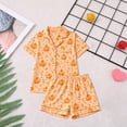 thumbnail image 2 of Pjs Sets for Women Simple Short Sleeve Button Down Soft Fabric Tops And Shorts Soft Pajama Set Pink M, 2 of 4