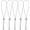 White, variant on Hat Chin Cord, Flexible Removable Hat Chin Strap with Spring Stop Cord Lock Set of 5