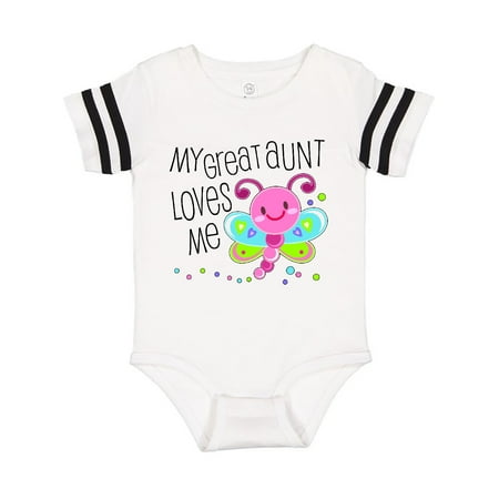 

Inktastic My Great Aunt Loves Me- cute dragonfly Gift Baby Boy or Baby Girl Bodysuit