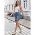 thumbnail image 4 of DARING DIVA Women's Jean Skirt with Pockets Small Sky Blue, 4 of 6