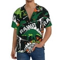 thumbnail image 3 of Disketp Men's Hawaiian Dinosaur Skeleton Print Shirts Button Down Holiday Beach Shirts-XX-Large, 3 of 7