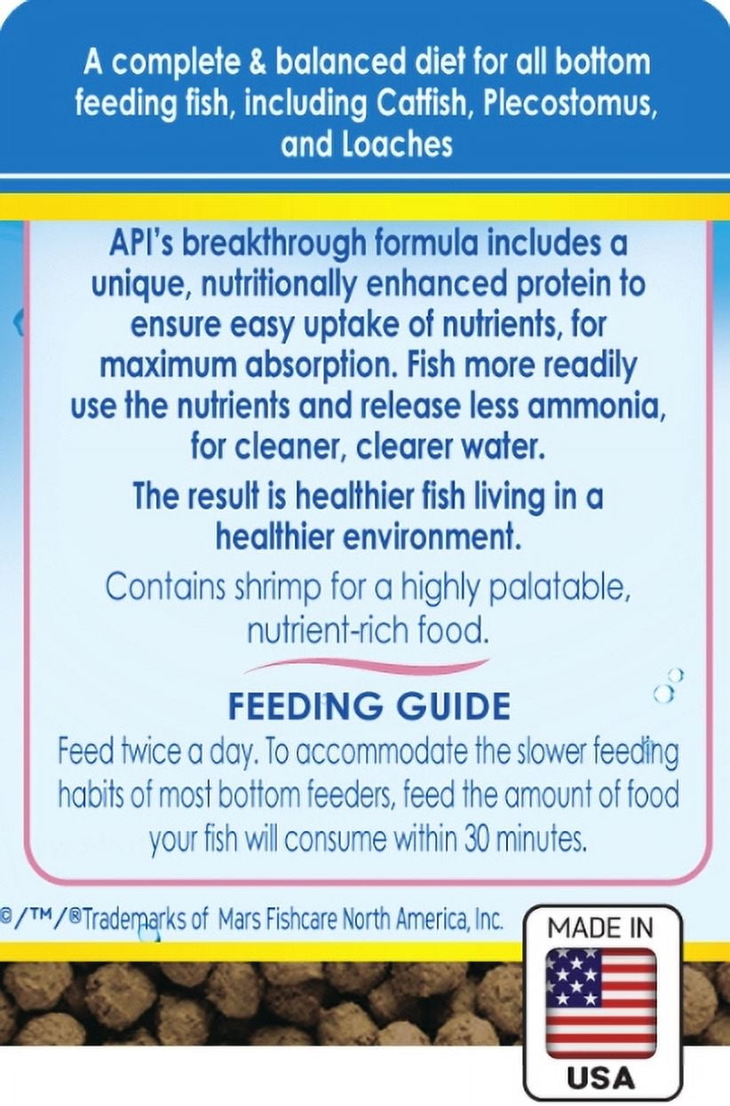 API Bottom Feeder Shrimp Pellets Sinking Pellets Fish Food [Aquarium Bottom Feeder Food, Aquarium Supplies] 23.7 oz (3 x 7.9 oz)