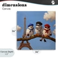 thumbnail image 4 of Stupell Industries Rustic Lodge Parisian Chic Birds in Paris Canvas Art, 36 x 36, by Lucia Heffernan, 4 of 8