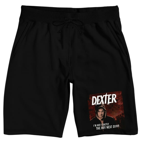 Dexter Title Art Men's Black Sleep Pajama Shorts-Medium