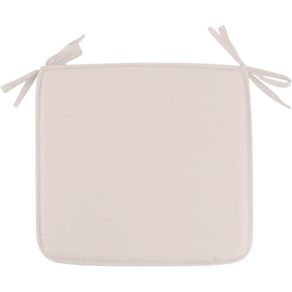 Set of 2/4 Outdoor Chair Pads for Dining Chairs Chair Cushions Square 16'' x 16'' Patio Seat Cushion with Strap Bistro Barstool Garden Furniture Washable(Beige,1 Pack)