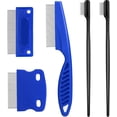 thumbnail image 2 of UYGDUY-5 Pieces Dog Eye Combs Tear Stain Remover Combs Pet Grooming Comb for Small Dogs Gently Removing Eye Mucus and Crust (Blue, Black), 2 of 4