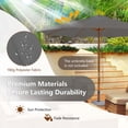 thumbnail image 6 of Costway 10FT Patio Wooden Market Table Umbrella Pulley with 8 Bamboo Ribs Sunshade Canopy Gray, 6 of 10