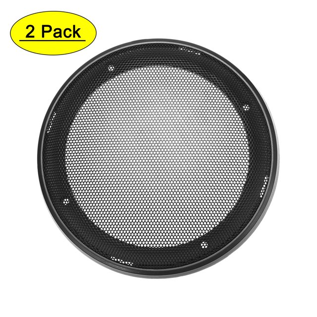 Unique Bargains Speaker Grill Cover 6 Inch 172mm Mesh Decorative Circle Subwoofer Protector Black 2pcs