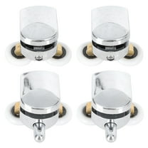 LEORX 2Sets Shower Roller Wheels in Silver for Glass Sliding Doors