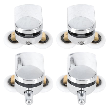 LEORX 2Sets Shower Roller Wheels in Silver for Glass Sliding Doors