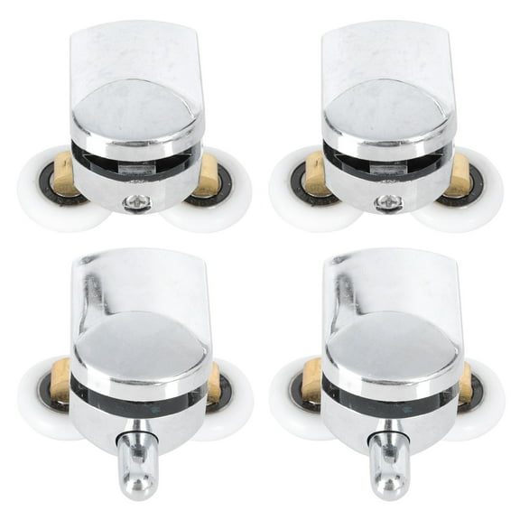 LEORX 2Sets Shower Roller Wheels in Silver for Glass Sliding Doors