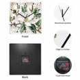 thumbnail image 2 of Flowers Leaves Wooden Wall Clock Silent Non Ticking, Farmhouse White Botanical Magnolia Retro Square Wall Clocks Battery Operated, Decor Clock for Home Office, Living Room, Kitchen, 10 Inch, 2 of 9