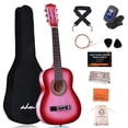 thumbnail image 1 of ADM Guitarra clásica acústica para principiantes, cuerdas de nailon de 30 pulgadas, kit de guitarra de madera para niños, niñas, estudiantes, jóvenes, lecciones en línea con bolsa, correa, afinador, c, 1 of 5