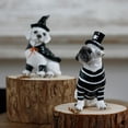 thumbnail image 2 of Sylvtty Halloween Labrador Puppy Statue Resin Witch Dog Figurine with Hat Cape Spooky Pet Sculpture Home Garden Decor, 2 of 7