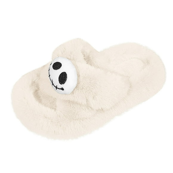 TJAZFJPA Cozy Slippers for Women Outdoor Women's Autumn and Winter Fashion Solid Color Suede Open Toe Thick Sole Cotton Slippers Home Casual Comfortable Outdoor Slippers