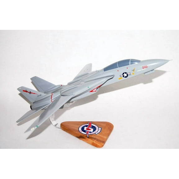 VF-194 Red Lightnings F-14 Model, 1/42 (18") Scale, Mahogany, Navy, Fighter