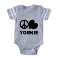 thumbnail image 1 of CafePress - FIN Peace Love Yorkie - Cute Infant Baby Football Bodysuit, 1 of 1