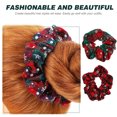 thumbnail image 2 of 5pcs Navidad Navidad Copos de nieve Pelo Scrunchies Pelo Elástico Scrunchy Corbatas Cuerdas, 2 of 7