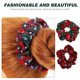 thumbnail image 2 of 5pcs Navidad Navidad Copos de nieve Pelo Scrunchies Pelo Elástico Scrunchy Corbatas Cuerdas, 2 of 7
