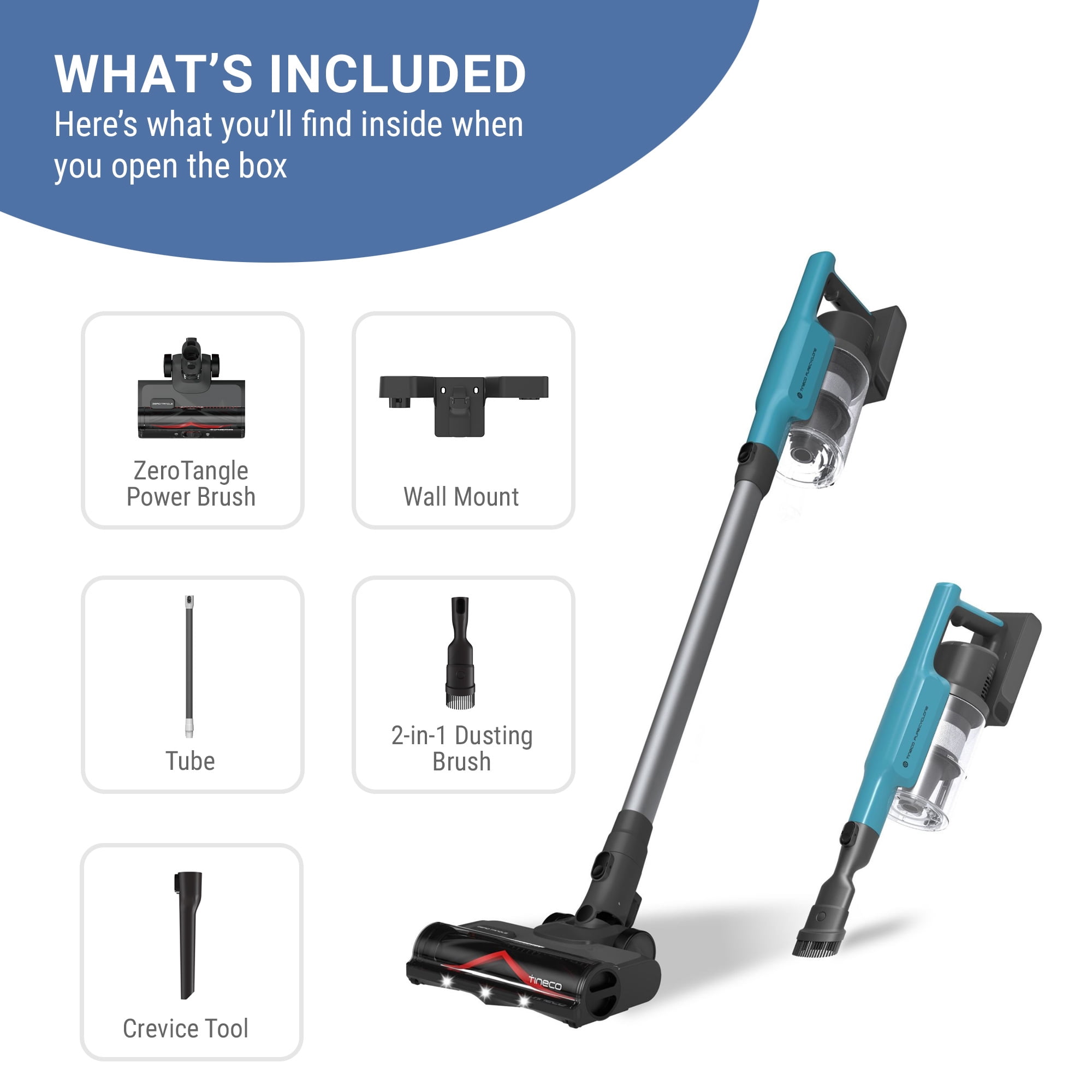 Tineco GO PET Cordless Vacuum with ZeroTangle Brush, 60 min Runtime, 1L Dustbin (GO301)