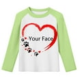 thumbnail image 5 of Green Graphic T Shirt for Kids Girl Boy Fall Winter Long Sleeve Crew Neck Spandex Warm Tee Shirt Tops Child 2026 Soft Comfy Clothing Y2K 14-15 Years, 5 of 7
