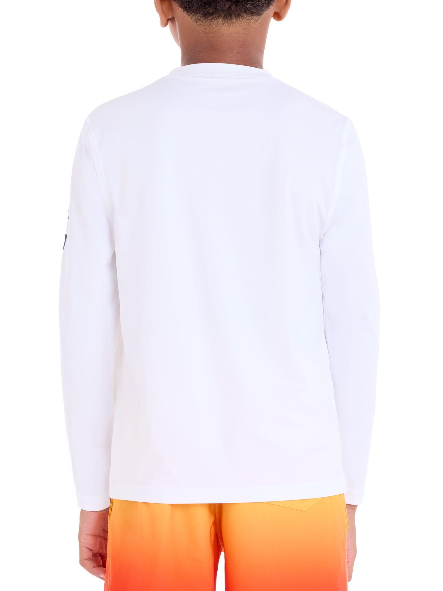U.S. Polo Assn. Boys Long Sleeve Chest Stripe Rashguard, Sizes 4-18