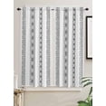 thumbnail image 2 of Bedroom Curtains 63 Inches length, Black Geometric Window Treatment Curtain Drapes, Boho Lines White Modern Abstract Art Rod Pocket Curtain Panels for Living Room Kitchen, 42"x63", 2 Panels, 2 of 7