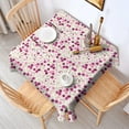 thumbnail image 2 of Pioneer Flower Floral Print Pattern Square Tablecloth,Waterproof Square Table Cover,Wipeable Spillproof Washable Table Cover for Home Kitchen Party Decor 42"X42"(107x107cm), 2 of 6