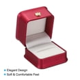 thumbnail image 4 of Uxcell Velvet Ring Box, 2 Pack Wedding Ring Box Vintage Jewelry Holder for Engagement Style 4, Red, 4 of 6